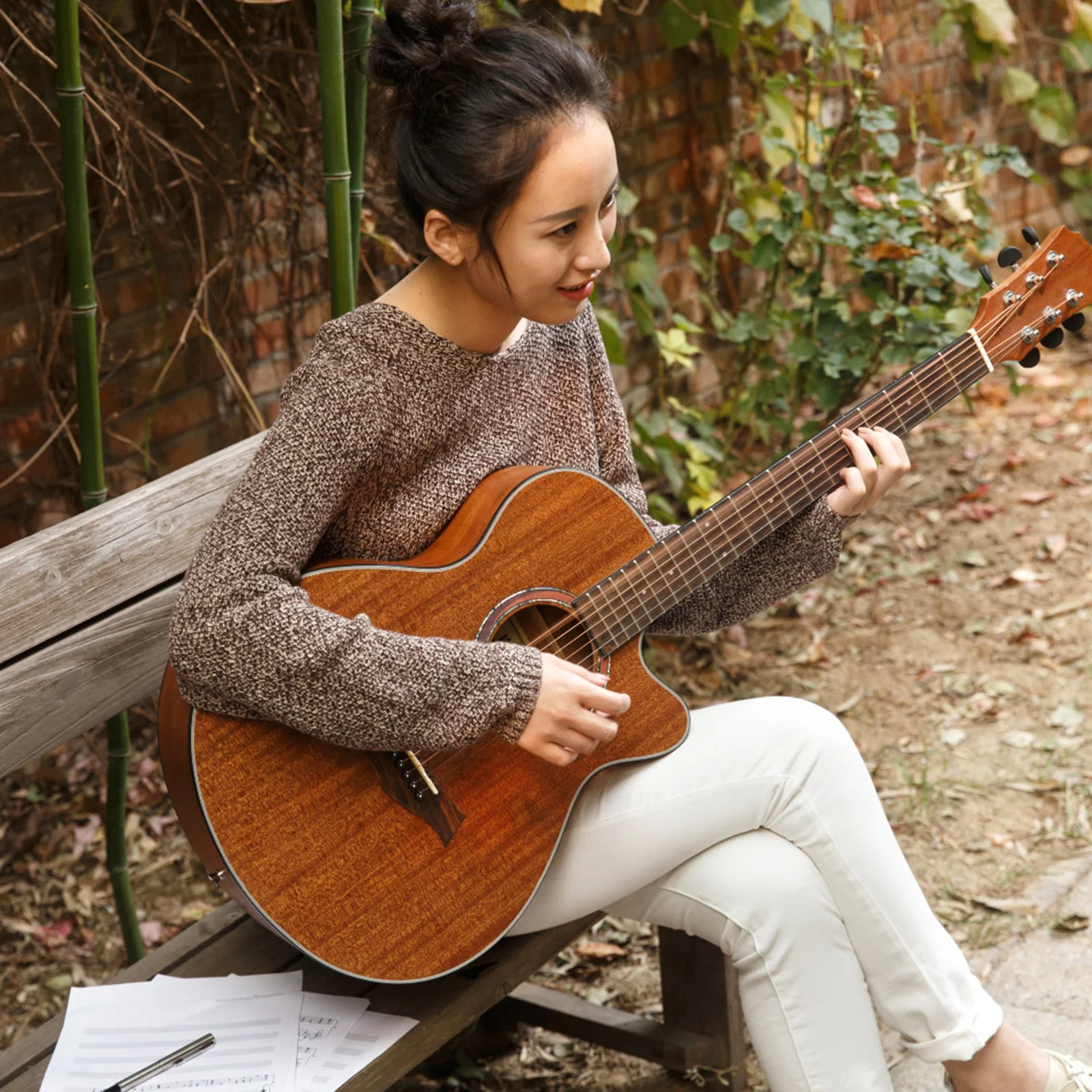 

1Set Complete Guitar Repair Kit Includes Bridge Pins Saddle Nut Wooden Replacement Parts for Folk Acoustic Guitar Accessories