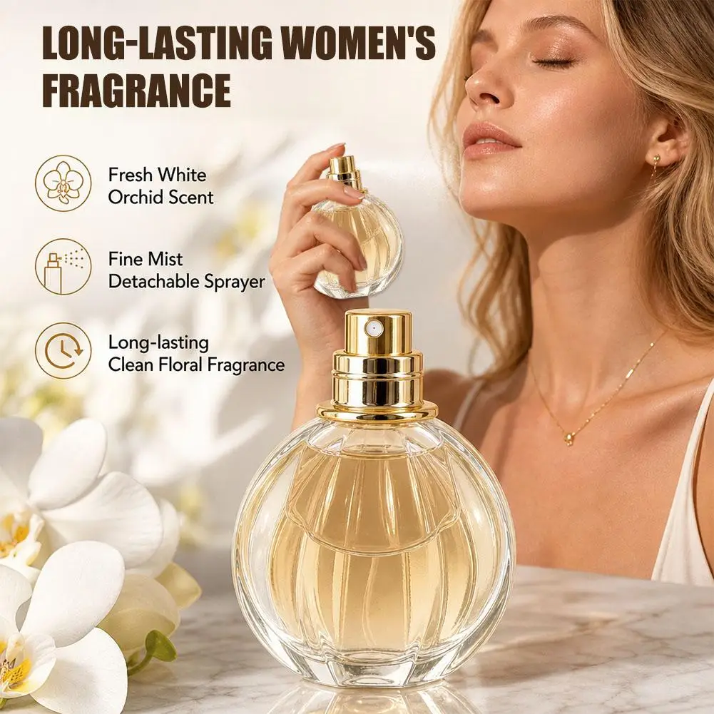 Fresh White Orchid Scent Long-lasting Clean Floral Fragrance Fine Mist Sprayer Long Lasting Eau De Fragrance 50ml view 3