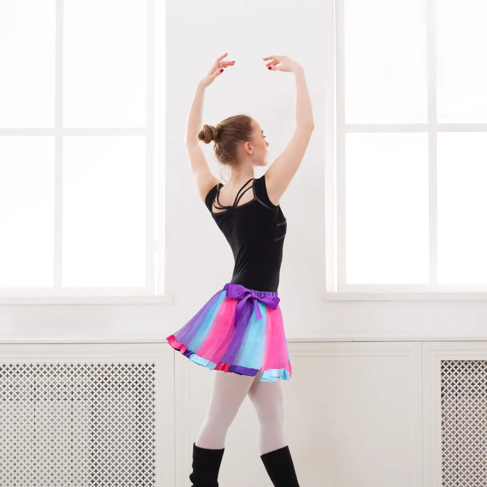 

1Pcs Exquisite Multicolor Layered Ballet Tutu Skirt Adult Performance Costume for Dance Recital Photo Shoot Party Decoration