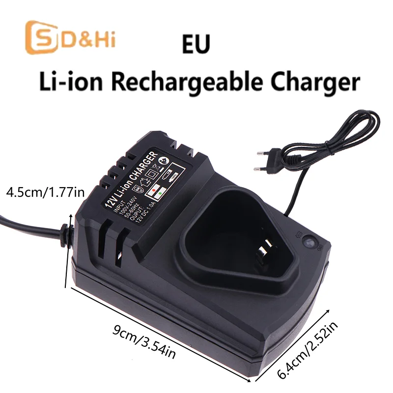 1pc Universal EU Li-ion Rechargeable Charger For 12V Electrical Lithium Drill Electrical Wrench Power Tool Battery Charger Part