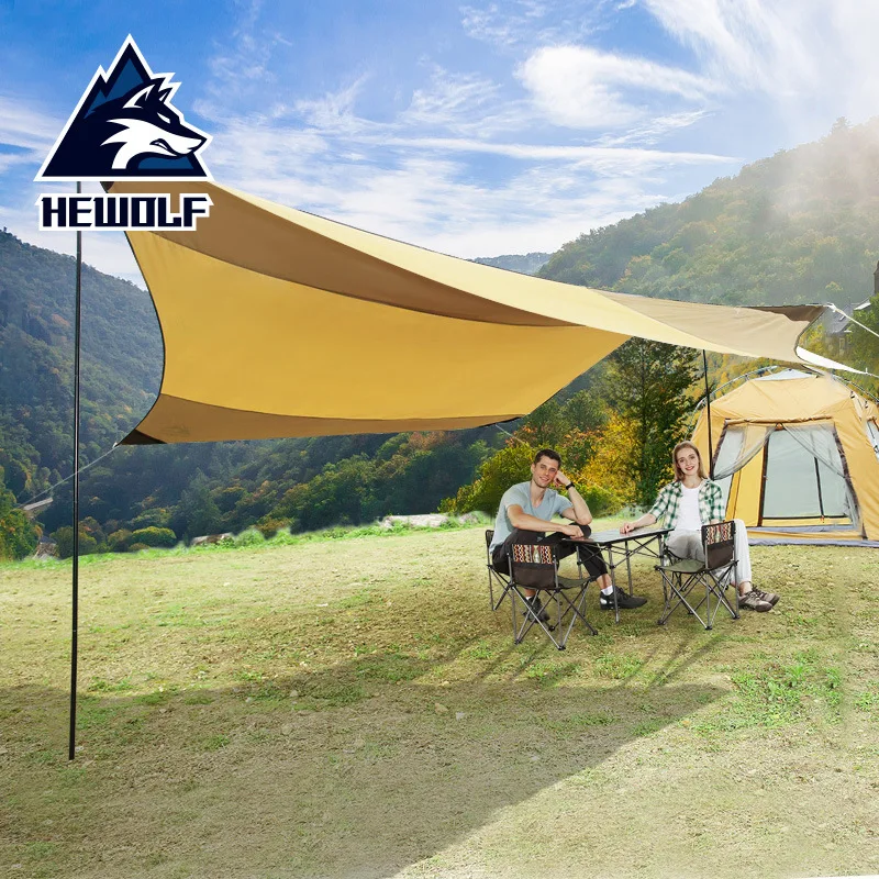 Hewolf Outdoor Tent Summer Sunscreen Sunshade Awning Pergola Canopy Outdoor Leisure Camping Big Canopy