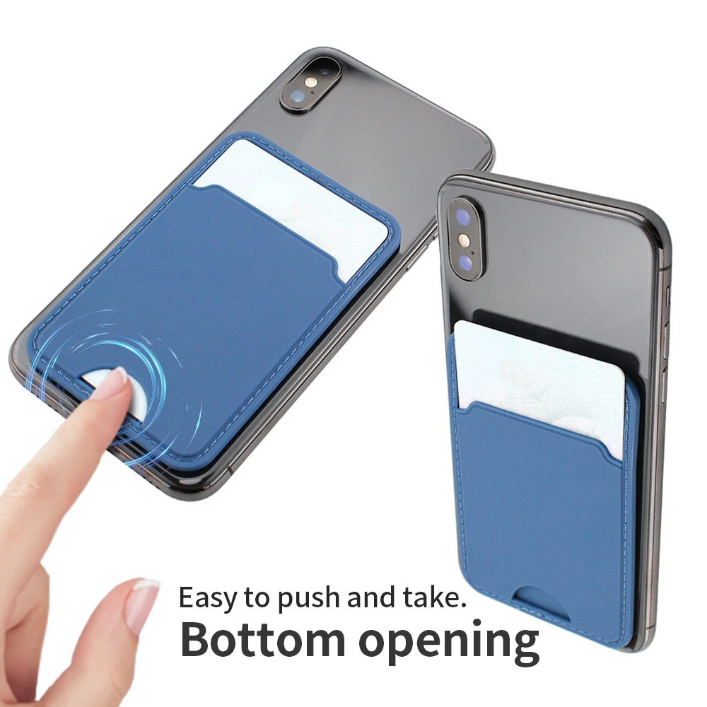 Back Cards Holder Phone Card Holder Wallet Case Phone Wallet Stick on Credit Card Holder Phone Pocket for Almost All Cell Phone