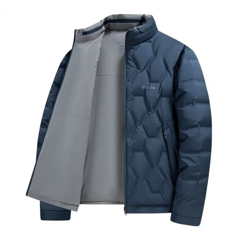 High-quality new men's stylish stand-up collar short down jacket, a casual jacket that can be worn on both sides
