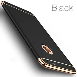 Custodia rigida in oro di lusso per iPhone 8 7 6 6s 5 5s SE X Cover posteriore Xs Max XR 11 12 13 Pro Cover rimovibile 3 in 1