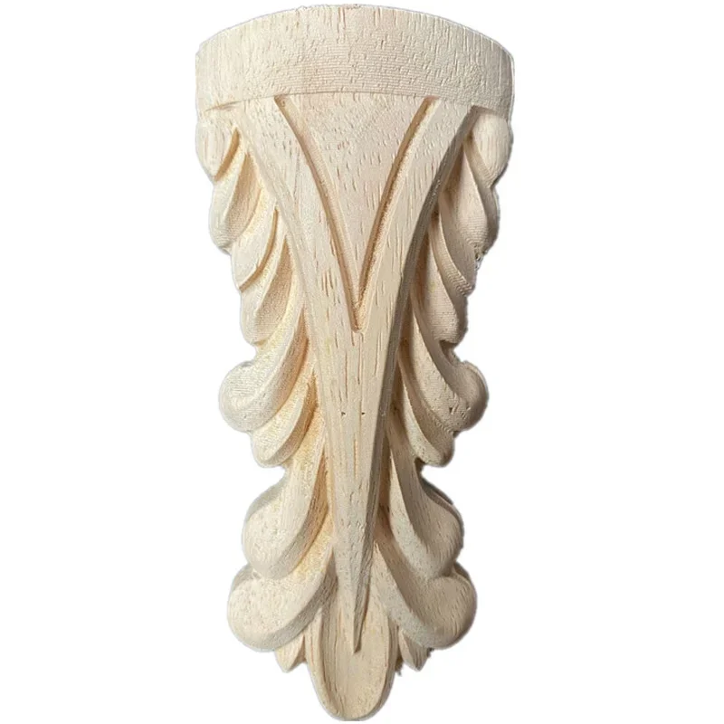 NEW Wood Mouldings Ornamental Wooden Applique Carving Stigma Wooden Decal Onlay Rubber Wood Home Decoration Accessories