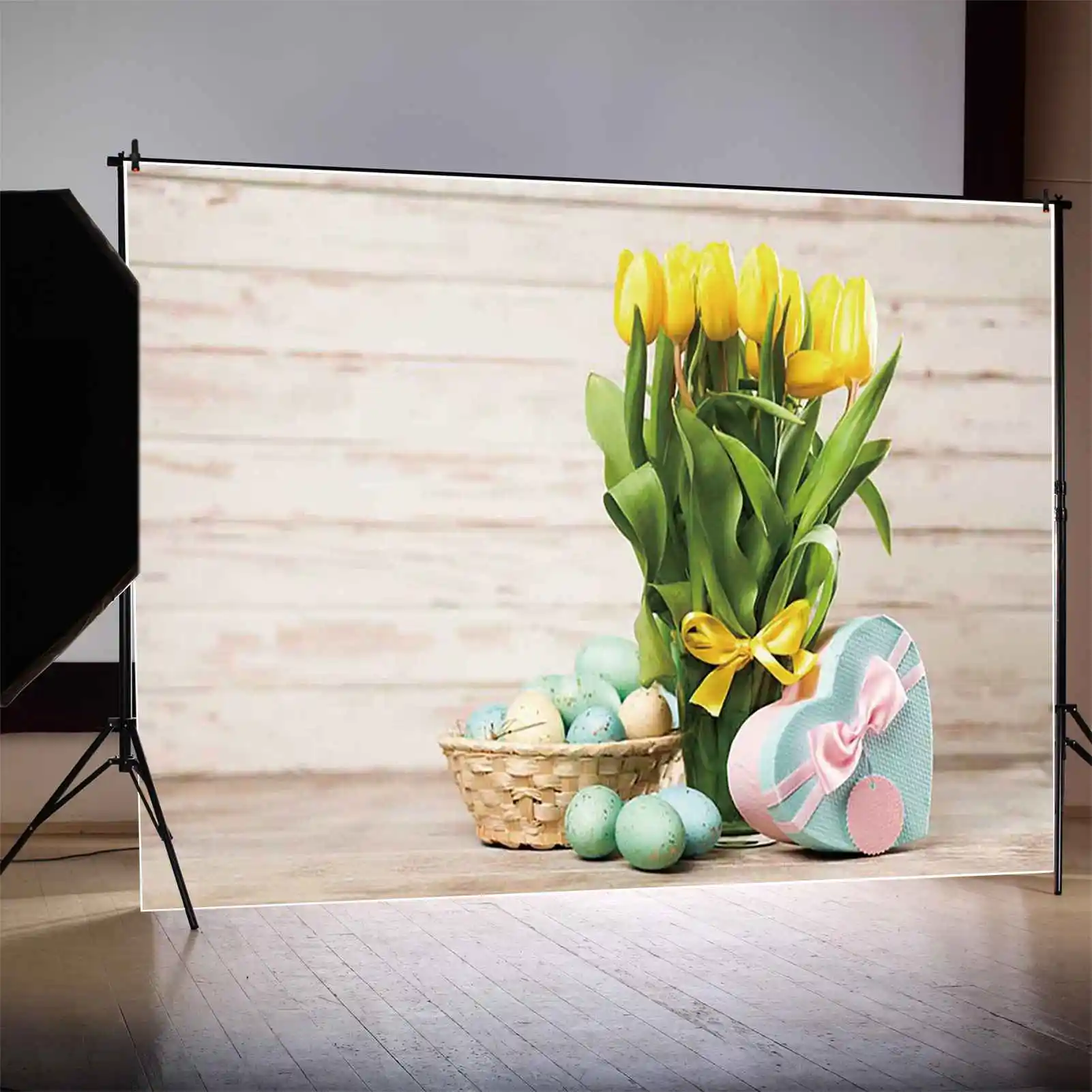 ดวงจันทร์. QG ป่าฤดูใบไม้ผลิอีสเตอร์พื้นหลังการถ่ายภาพสวนป่า Photozone ฉากหลังเด็ก Photo Studio Photocall Props