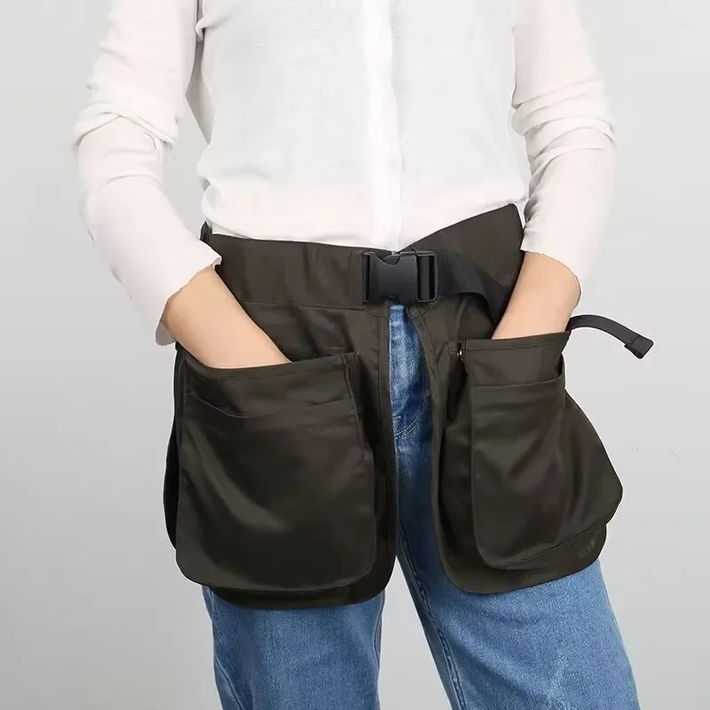 Outdoor Waist Bag Trend Men Women Multi-pocket Padded Fabric Apron Waist Belt Ins Niche Casual Outdoor One-piece Waistband