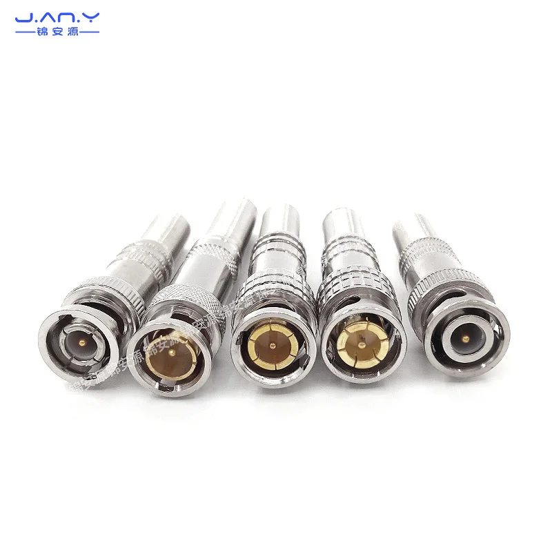 1 piece Gold Plated BNC male and female connector Q9 video knurling connector monitoring camera coaxial connector American 75-5