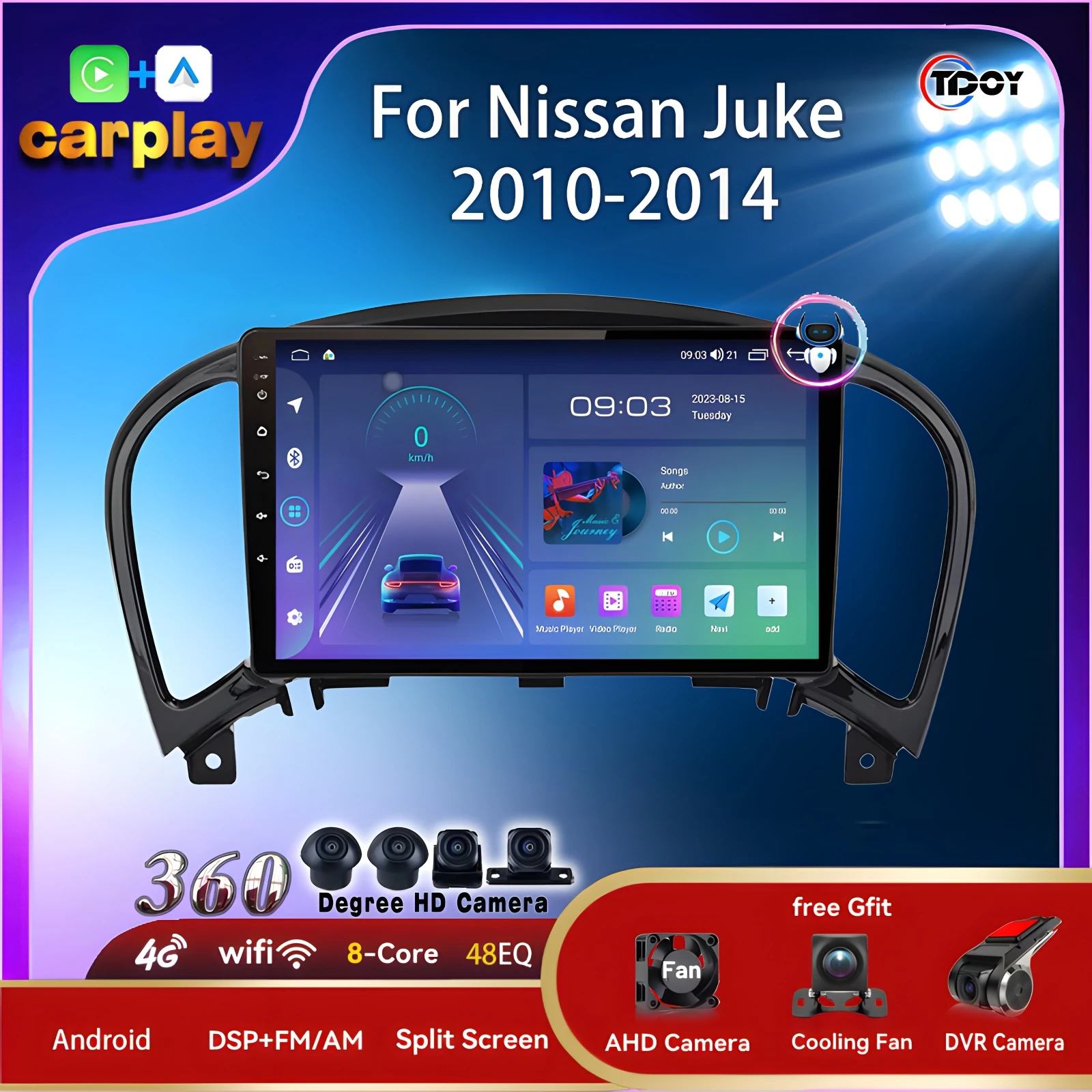 

Car Radio 2Din Android Carplay Bluetooth For Nissan Juke 2010-2014 Amplifier Automotive Multimedia Car Radio Video Stereo Audio