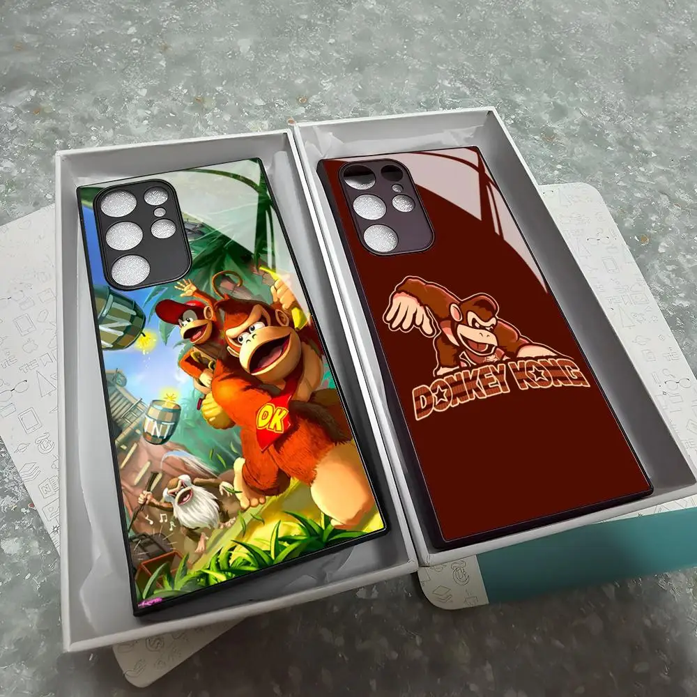 game Donkey Kong Phone Case For Samsung Galaxy S24 S23 S22 S20 S21 Note20 Ultra Plus Fe Colored Silver Cover