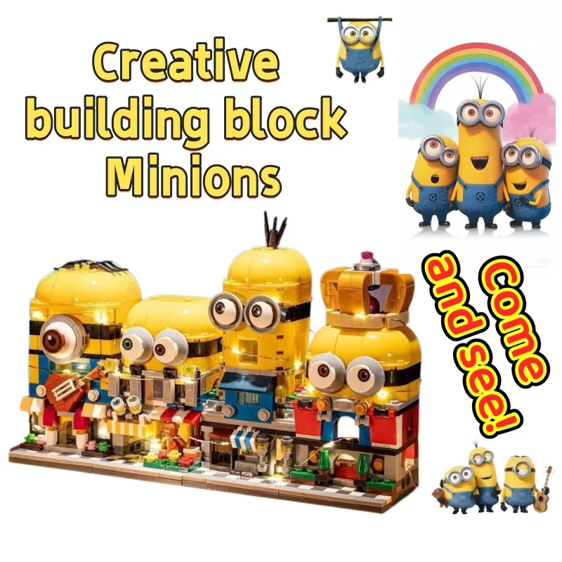 

Minitown Street View Assembly Toy Desktop Decoration for Minions, Birthday Gifts for Boys and Girls