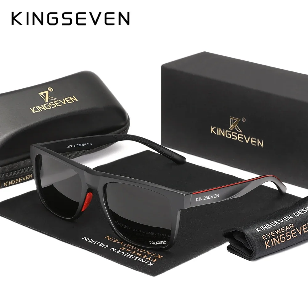 

Солнцезащитные очки KINGSEVEN: модные прямоугольные винтажные поляризационные очки для женщин и мужчин, повседневные очки для вождения с защитой от УФ400