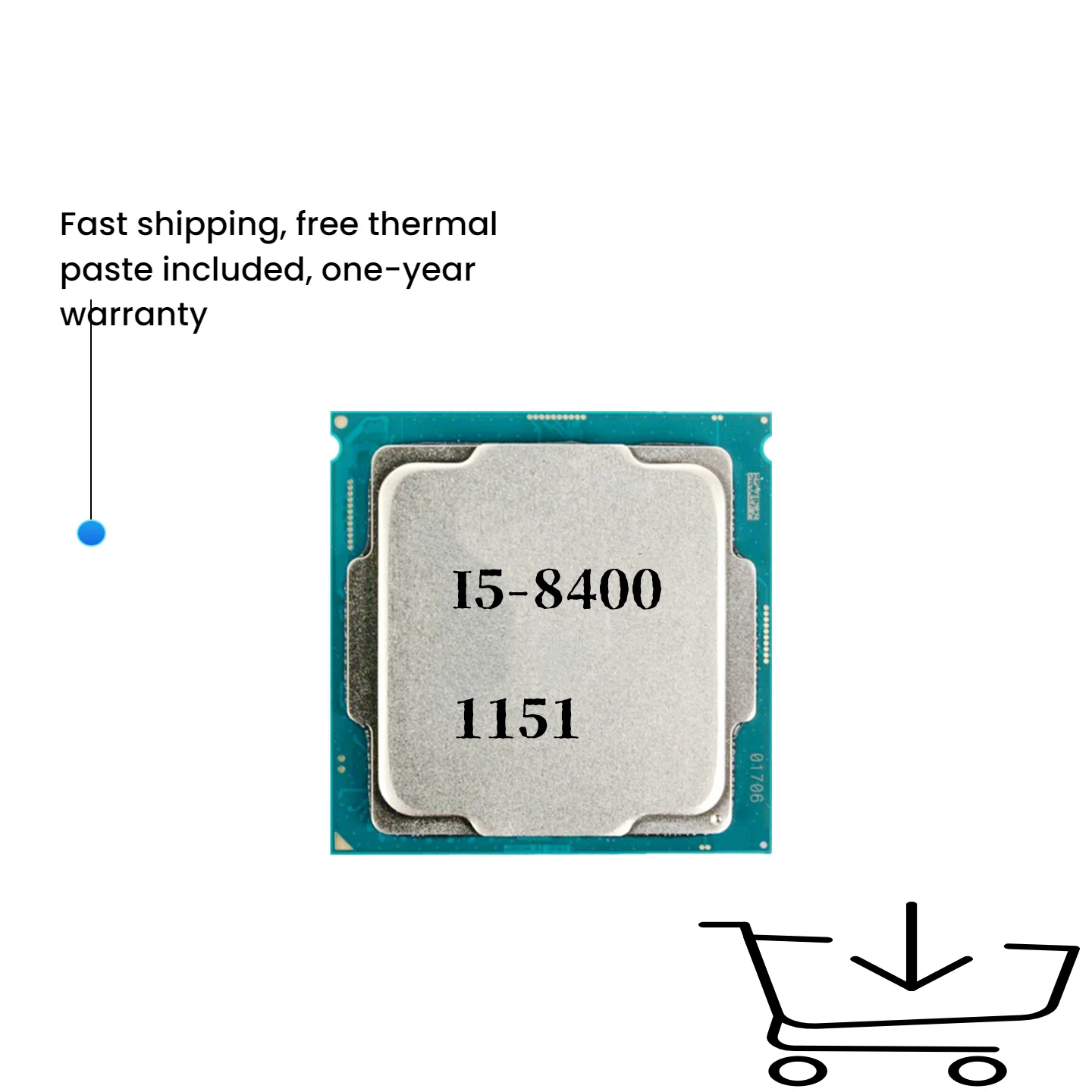 

Шестиядерный шестипоточный процессор Core i5-8400 i5 8400 2,8 ГГц, 9 МБ, 65 Вт, LGA 1151