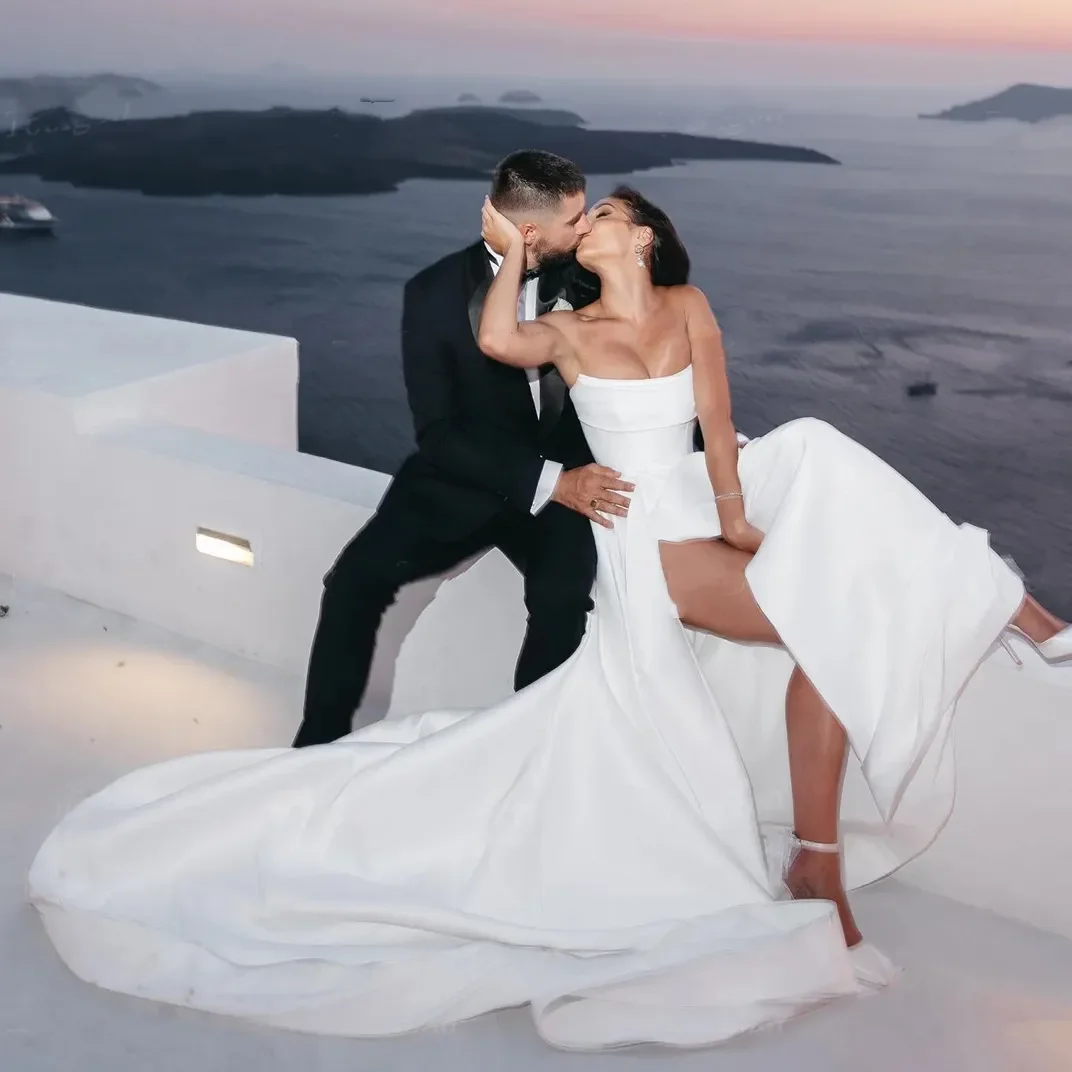 

Скромные свадебные платья больших размеров, пляжные свадебные шифоновые трапециевидные платья длиной до пола, на тонких бретельках, на шнуровке сзади, простой элегантный бохо