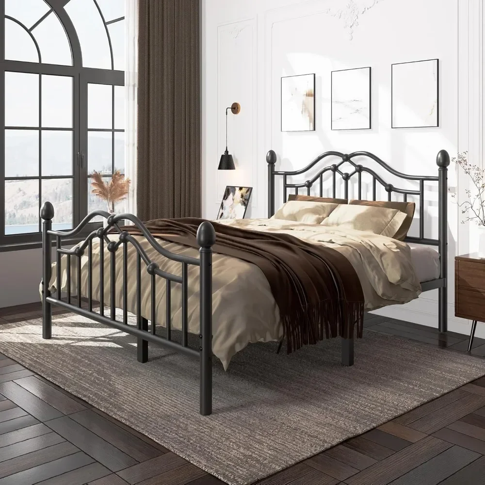 Metal Bed Frame with Headboard and Footboard, Modern Iron Platform Bed Frame Support Up to 1200LBS, Under Storage Bed Frames image 6