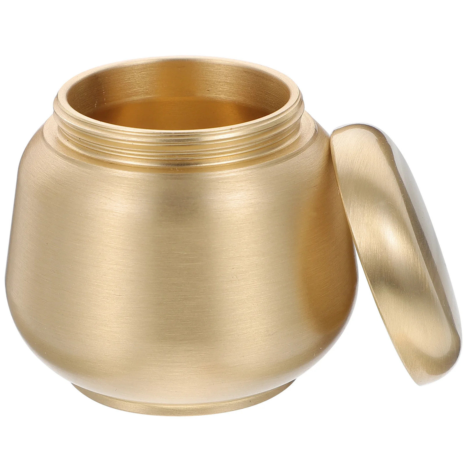 

Premium Brass Tea Storage Jar Golden Sealed Container For Coffee Beans Chinese Medicine Household Decoration