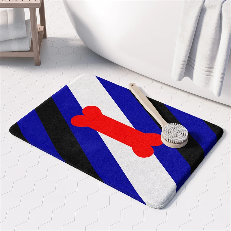 Gaslight-Gatekeep Puppy Pride Feel Tapis de bain avec base coordonnante, Polymères absorbants, Super confortable, Glutnel, Holea, Girlboss