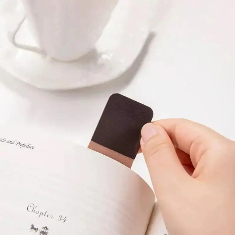 New Leather Magnetic Bookmark Rectangle Shape Diy Book Reading Tracker Elegant DIY Bookmark Book Reading