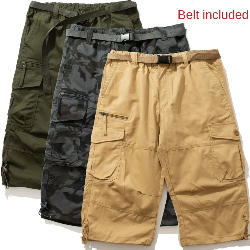 Men\'s Military Cargo Shorts 2023 Army Camouflage Tactical Joggers Shorts Men Cotton Loose Work Casual Short Pants Plus Size M-5X