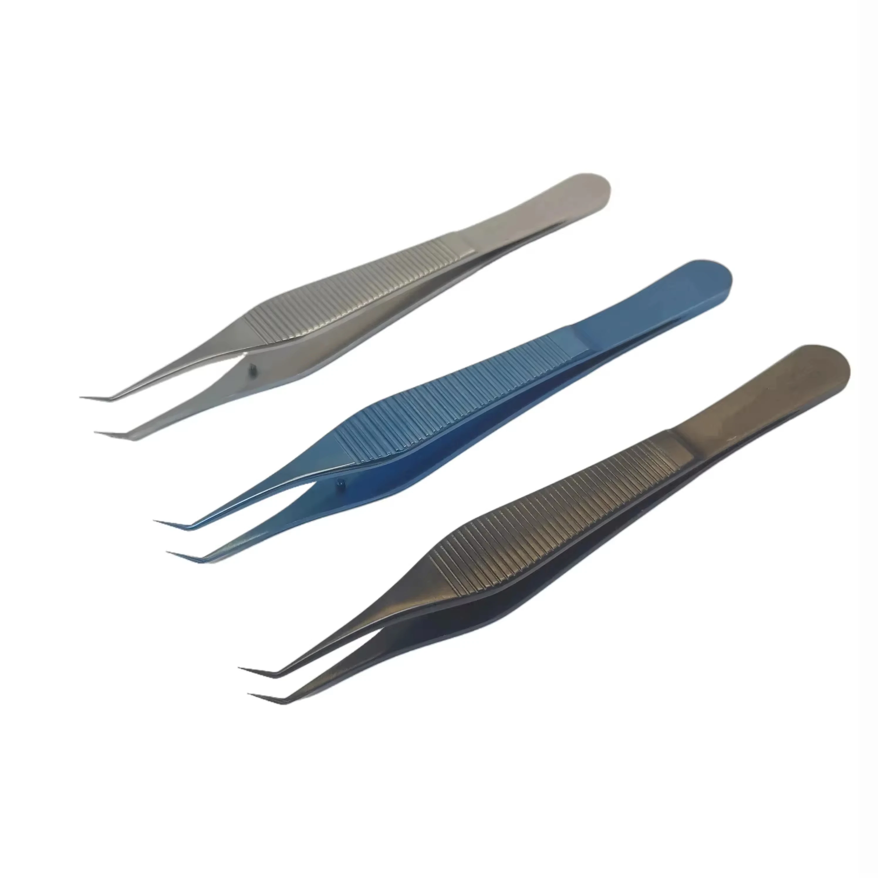 Free Shipping Large-Bellied FUE Hair Transplant Tweezer 304 Stainless Steel Forceps with 6mm Curved Teeth