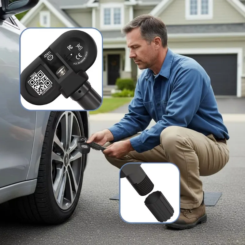 Bluetooth Tpms Sensor for Te/sla Model-S, X, 3 From 2021 to 2025 Tire Pressure Monitor Sensor