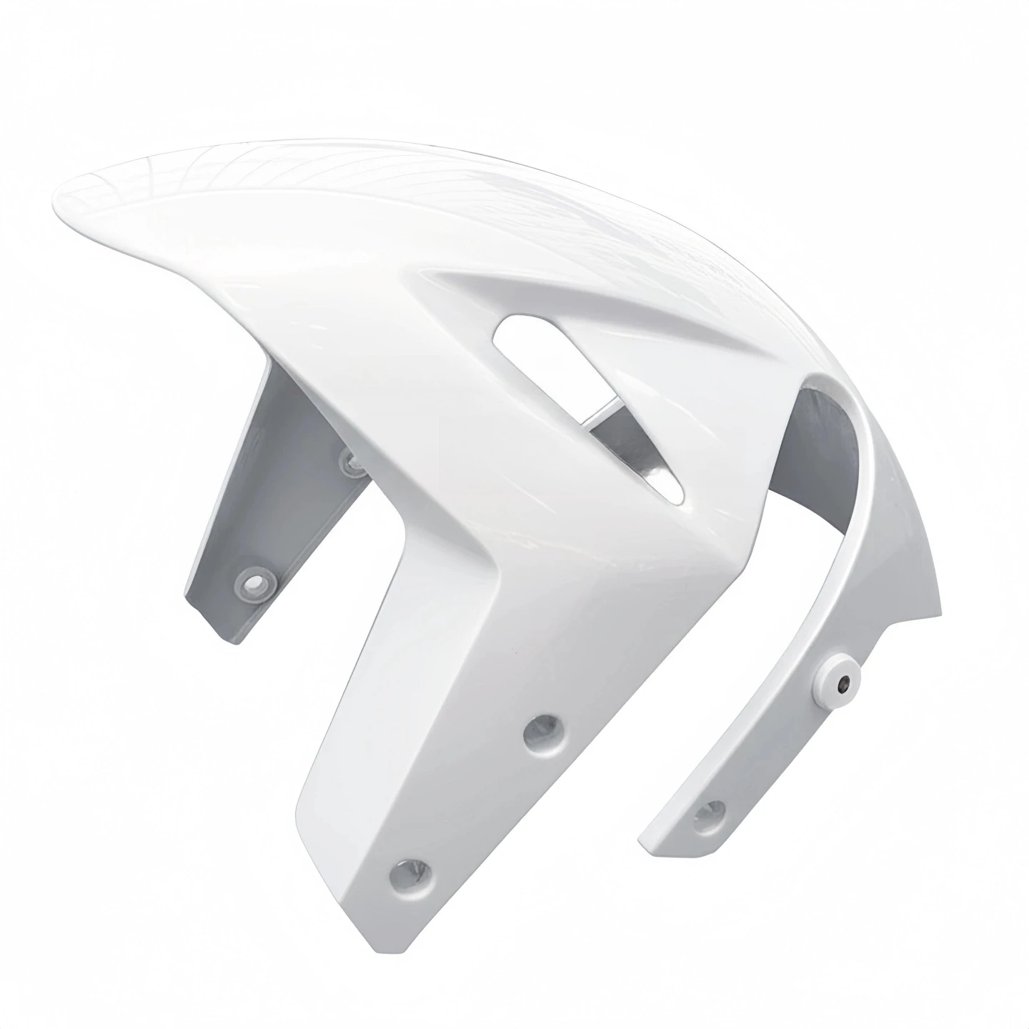 For CFMOTO 675SR Starlight White Front Mudguard Extension, No Cut Fender Extender, Front Wheel Splash Guard Mud Flap