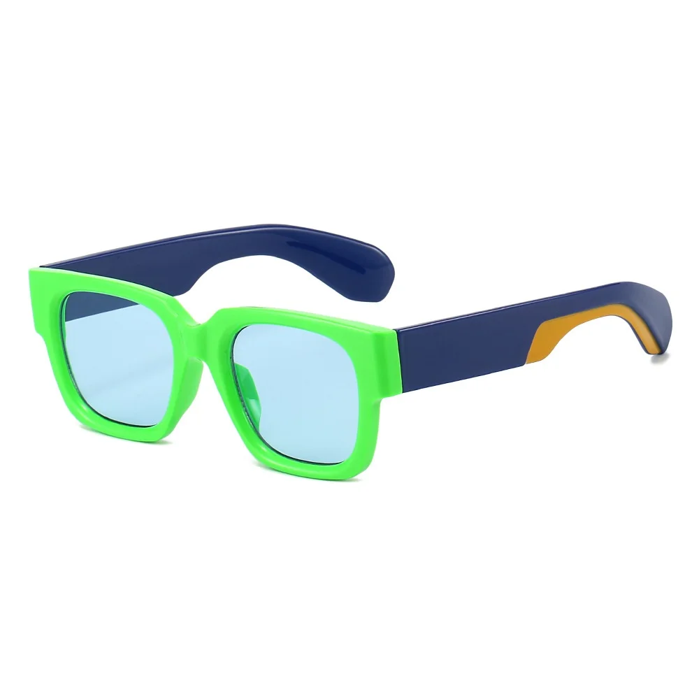 

Retro Irregular Color Matching Square Women Sunglasses Y2K Personality Brand Leopard Gradient Design Men Casual Glasses UV400