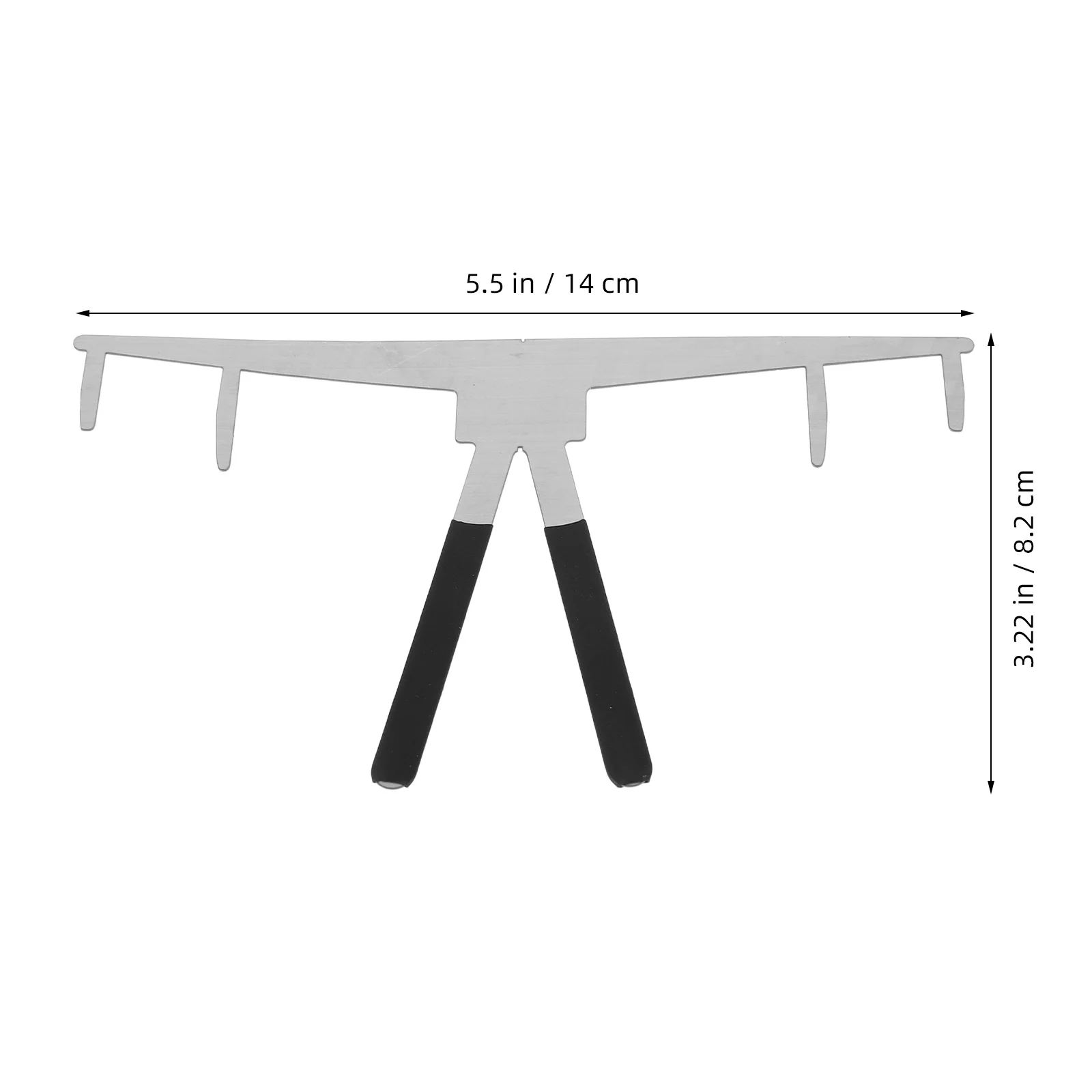 مسطرة حواجب من الفولاذ المقاوم للصدأ مع نظام تحديد المواقع ثلاثي النقاط لرسم الحواجب الدقيق وتشكيل الوشم الاحترافي