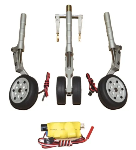 XAERO train d'atterrissage rétractable tout en métal pour avion RC, train de roulement en aluminium robuste avec amortisseur, échelle 1/5-1/6