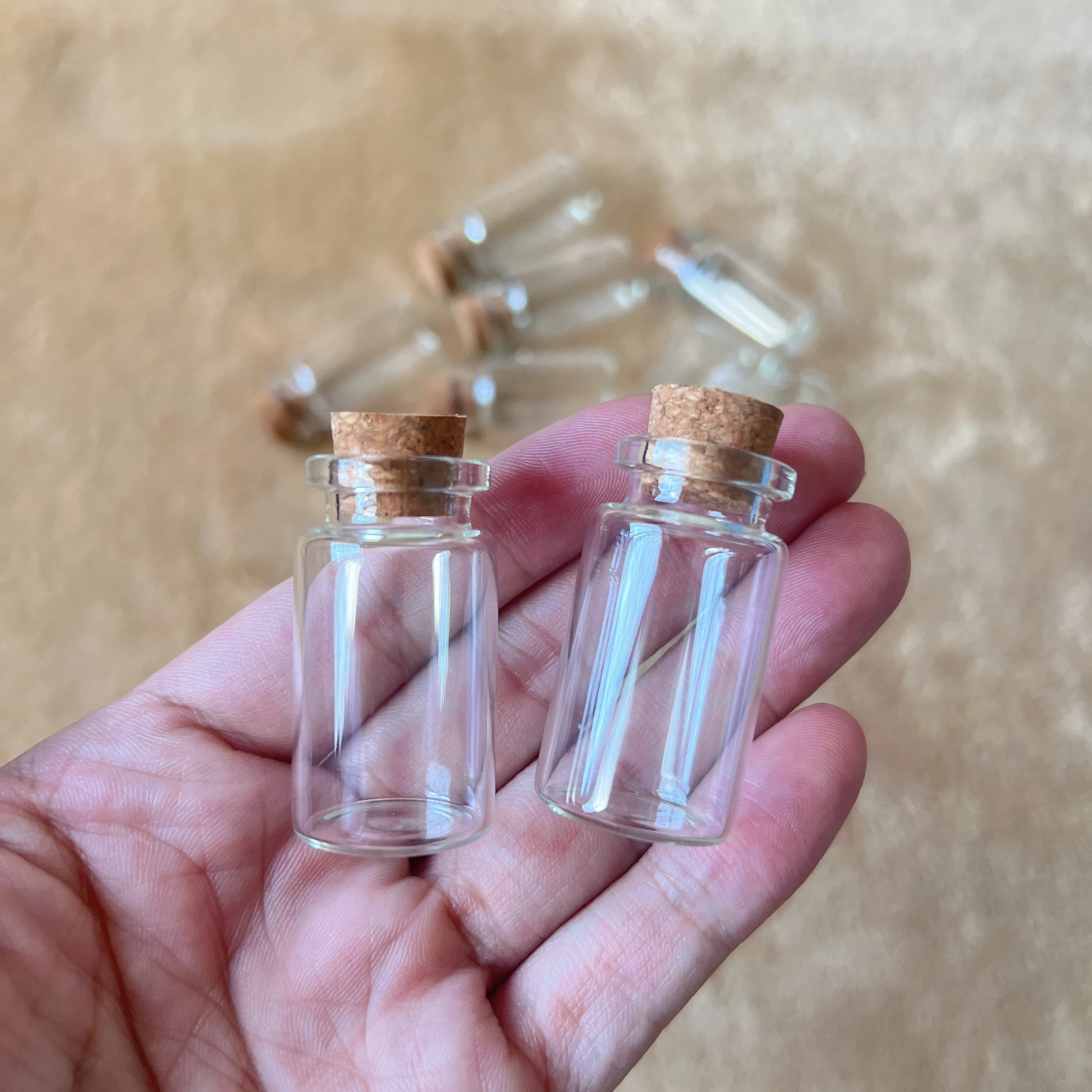 

60PCS /108PCS 8ML Mini Small Glass Bottles Cork Stopper Clear Wish Bottle Tiny Glass Jars Hanging Decoration Wedding Decor