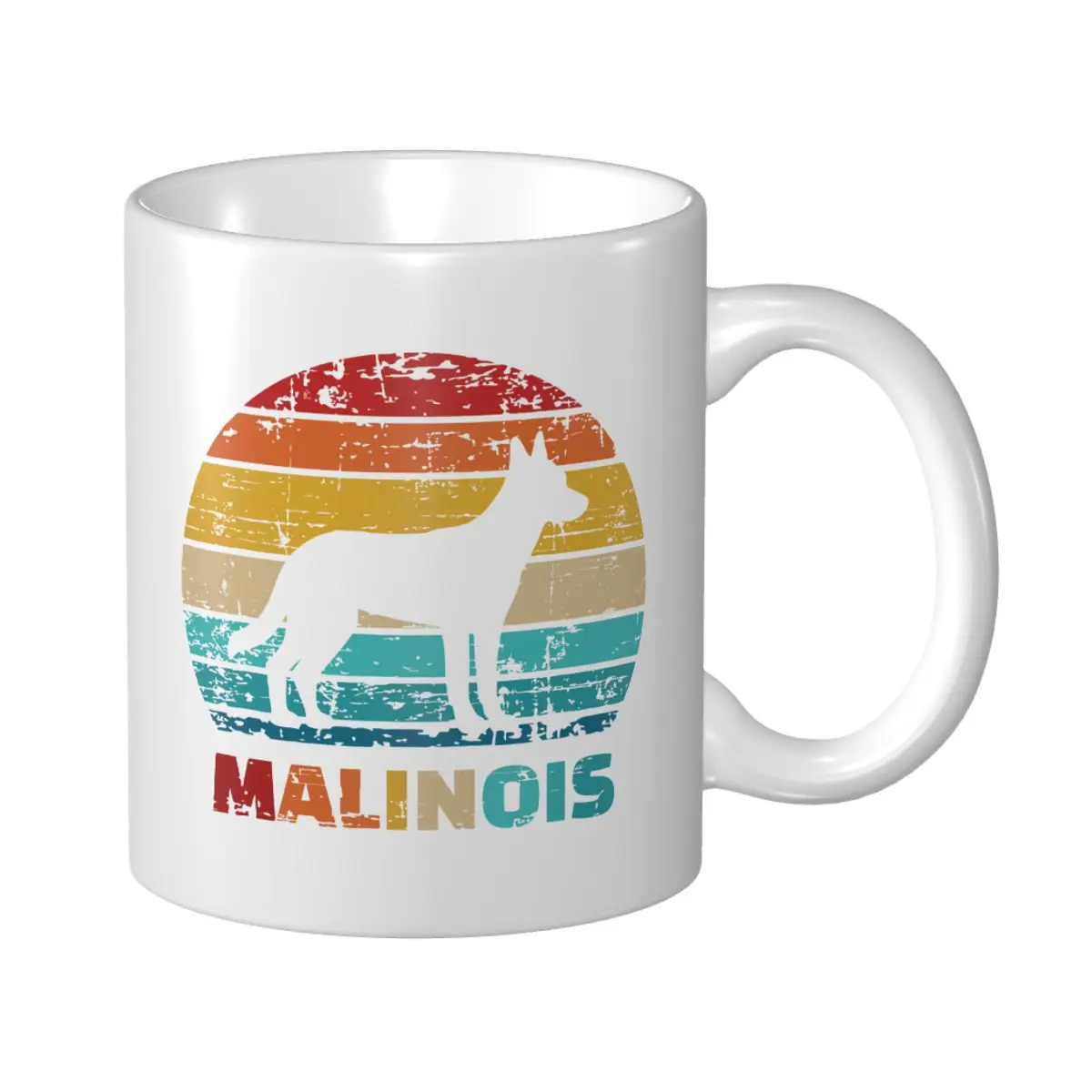 Mark Cup Mug Vintage Belgian Malinois Dog Coffee Mugs Tea Milk Water Cup Travel Mugs Office Home