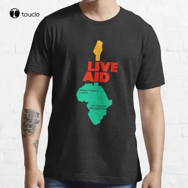 Live Aid 1985 T-Shirt Tee Shirt Custom Aldult Teen Unisex Digital Printing Fashion Funny New Xs-5Xl