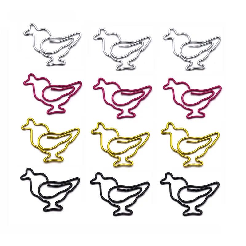 Chicken Shape Paper Clip Farm Animals Special-shaped Paper Clips Decorative Cute Office Stationery Metal Creative Hen Paperpins