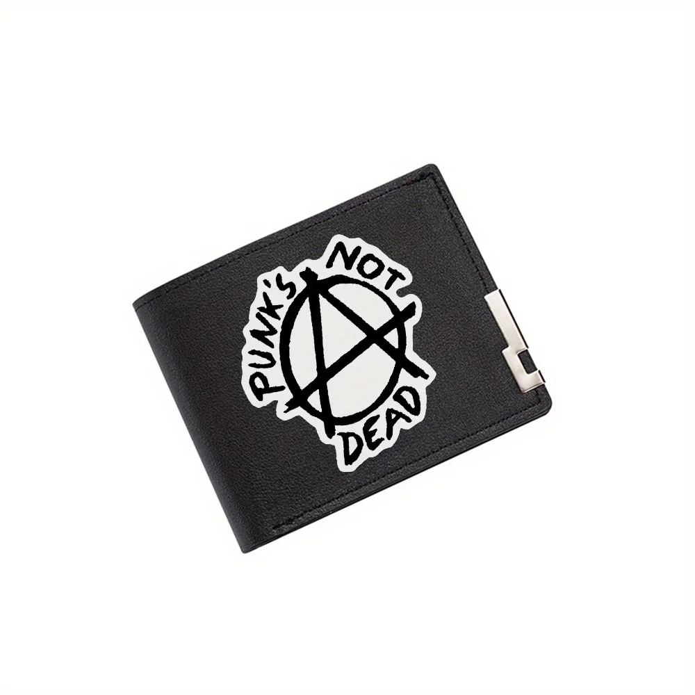 

Мужской кошелек с символом анархии в стиле панк «Не мертвый», с принтом, простой современный стильный деловой кошелек на Рождество отца и бойфренда
