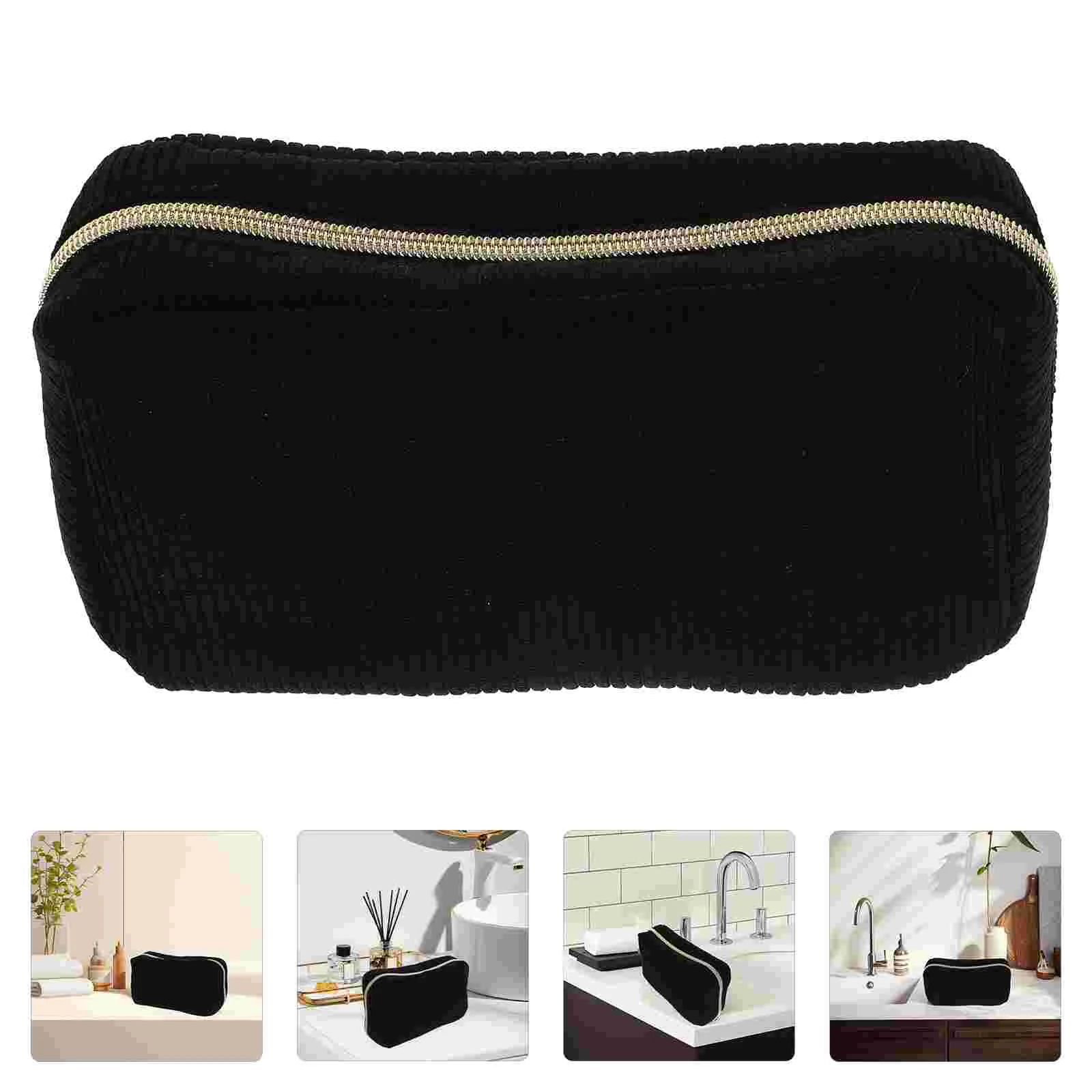 Borsa per il trucco da viaggio Borsa da toilette di grande capacità Borsa da viaggio portatile per il trucco Borsa da toilette da viaggio riutilizzabile compatta