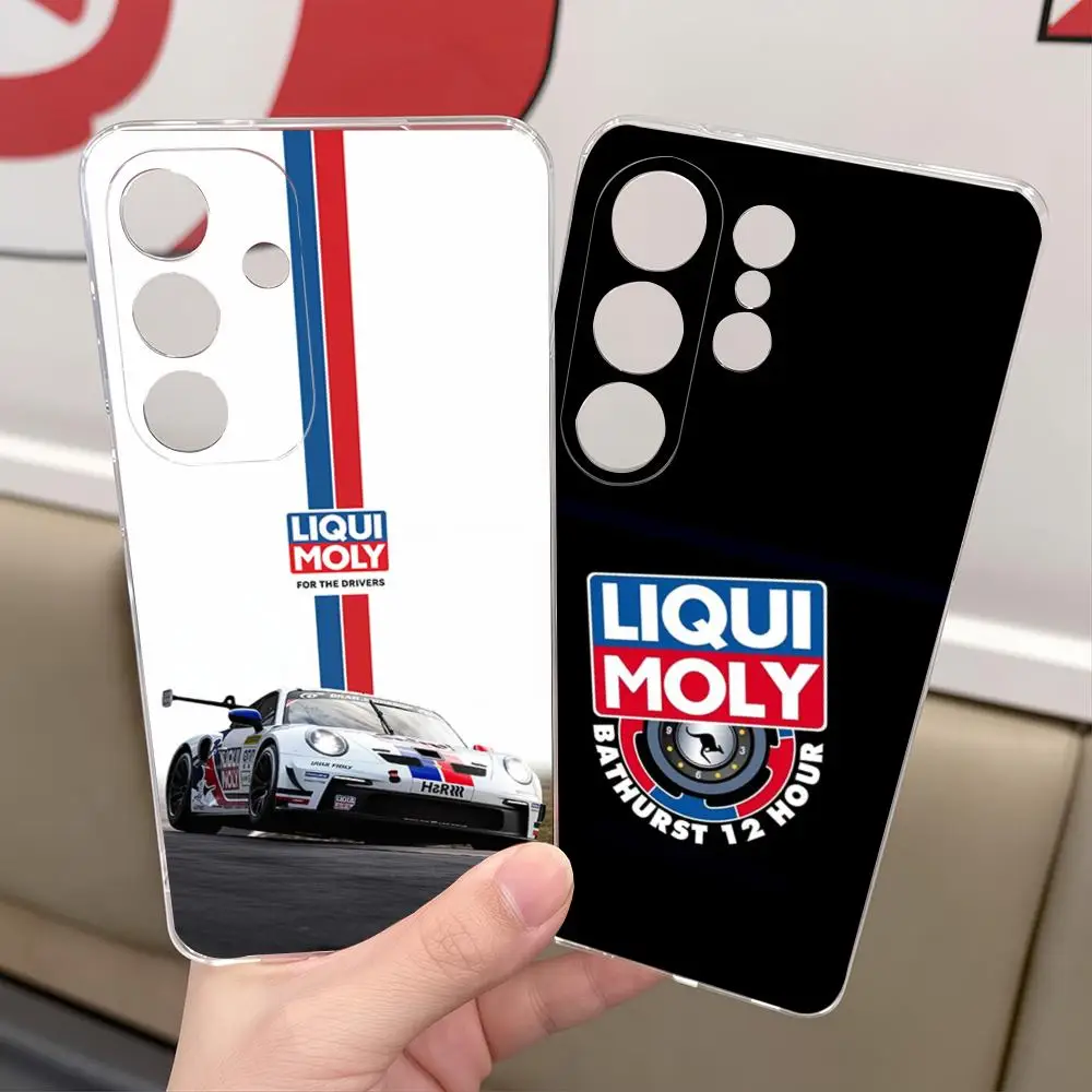 L-liquis M-molys Phone Case For Samsung S26 S25 S24 S23 S22 Ultra Plus FE A55 15 16 4G 5G Shockpoof Transparent Cover