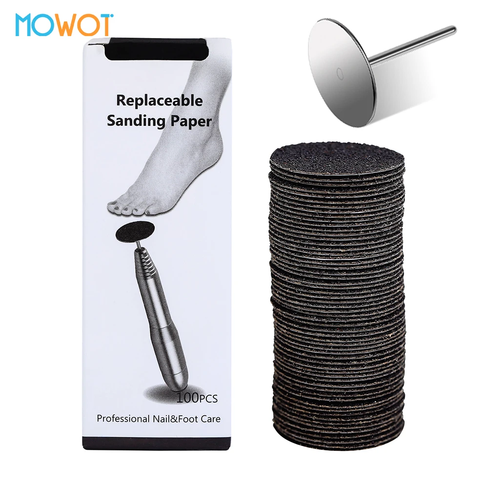

MOWOT 25/35MM Replaceable Sanding Paper Pedicure Discs for Foot Dead Skin Cuticle Callus Removal Foot Rasp Files Manicure Tools