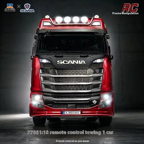 Huina 1501 2025 새로운 Scania 원격 제어 대형 트럭 트레일러 모델 견인 자동차 고급 하이 엔드 장난감 어린이 성인