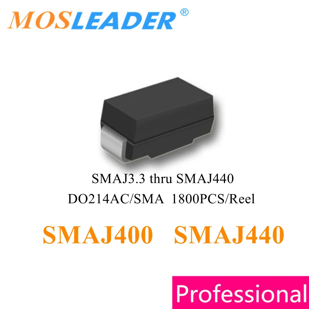 

Mosleader 1800pcs SMAJ400 SMAJ440 SMA TVS SMAJ400A SMAJ440A DO214AC SMAJ400CA SMAJ440CA Made in China Diode