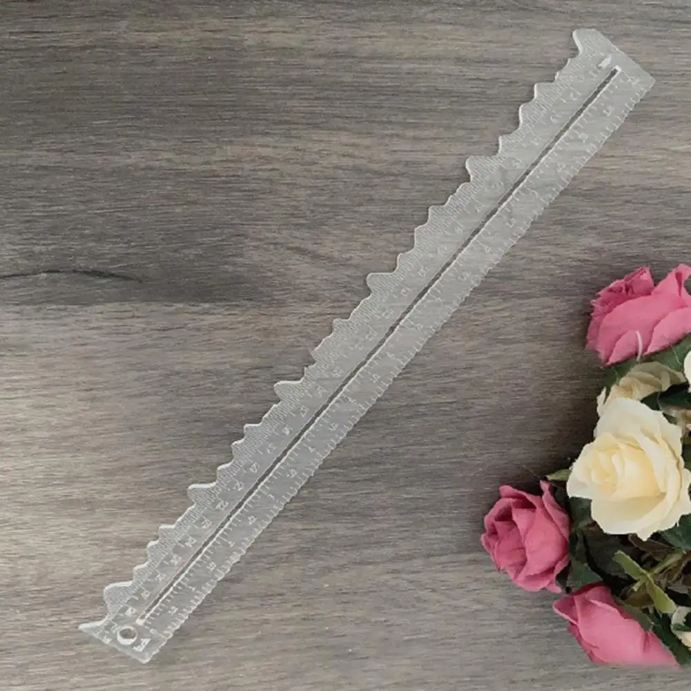 3Pcs 11.81" Acrylic Paper Tearing Ruler Wavy Edge Ruler Measuring Tool DIY Paper Tearing Accessory Scrapbooking Card Making