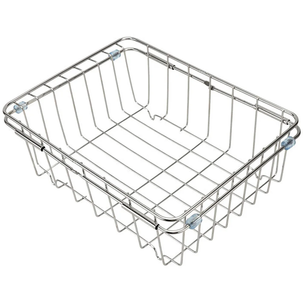 

Expandable Drying Kitchen Stainless Steel Sink Dish Rack Over Sink Rack Large Capacity Countertop Utensil Holder Cream Dish