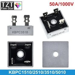 Redresseur de pont de diode, KBPC1510, KBPC2510, KBPC3510, KBPC5010, 15A, 25A, 35A, 50A, 1000V, 1 pièce, 2 pièces