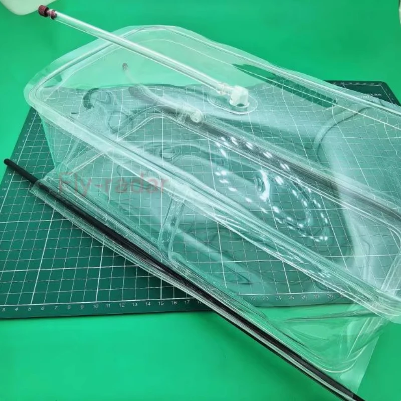 Serbatoio carburante olio morbido rettangolare resistente alla corrosione 28x14x10 cm per RC Nitro Boat/Aereo/Turbojet Adatto per tubo 6x4