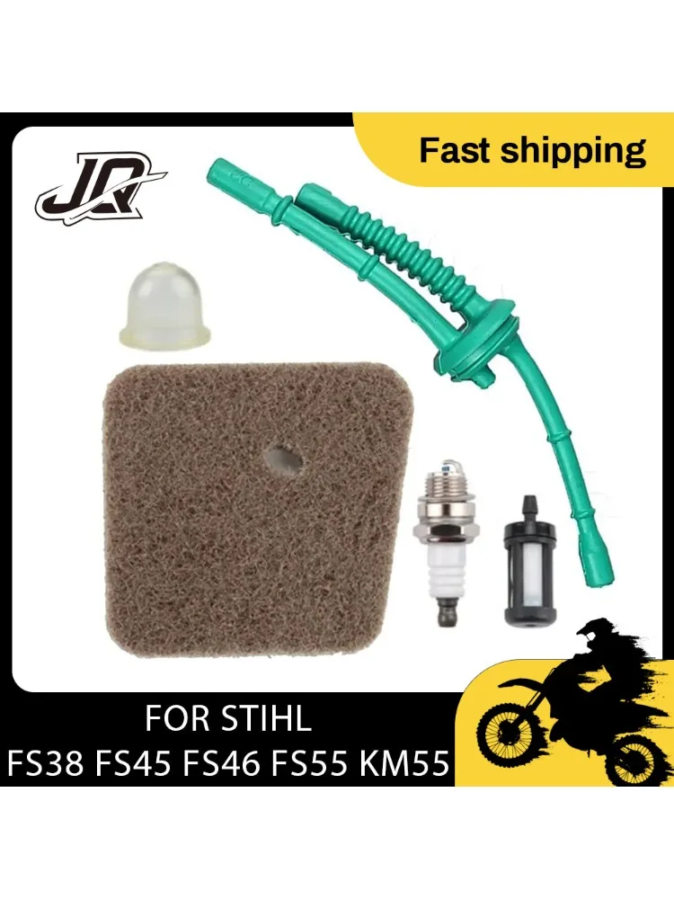 Pour Stihl FS38 FS45 FS46 FS55 KM55 Hl45 FS45L FS45C FS46C KM55C KM55R KM55RC filtre à Air filtre de conduite de carburant ampoule d'amorce tuyau de carburant