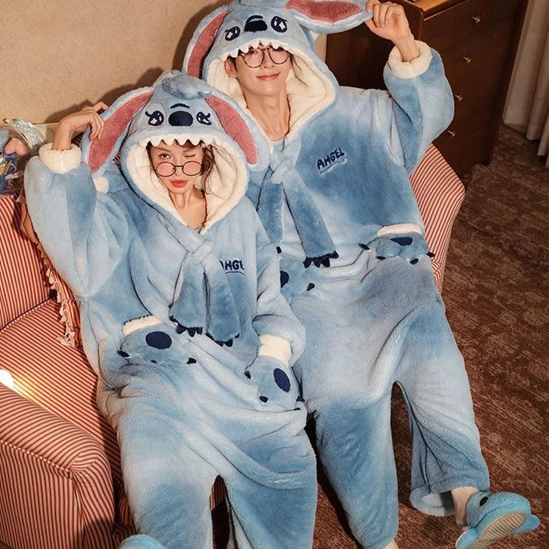 ديزني ليلو وستيتش كارتون خريف شتاء سميكة المرجان الصوف نيسيي الوحش زي مضحك المتسكعون زي حفلة هدية الكريسماس