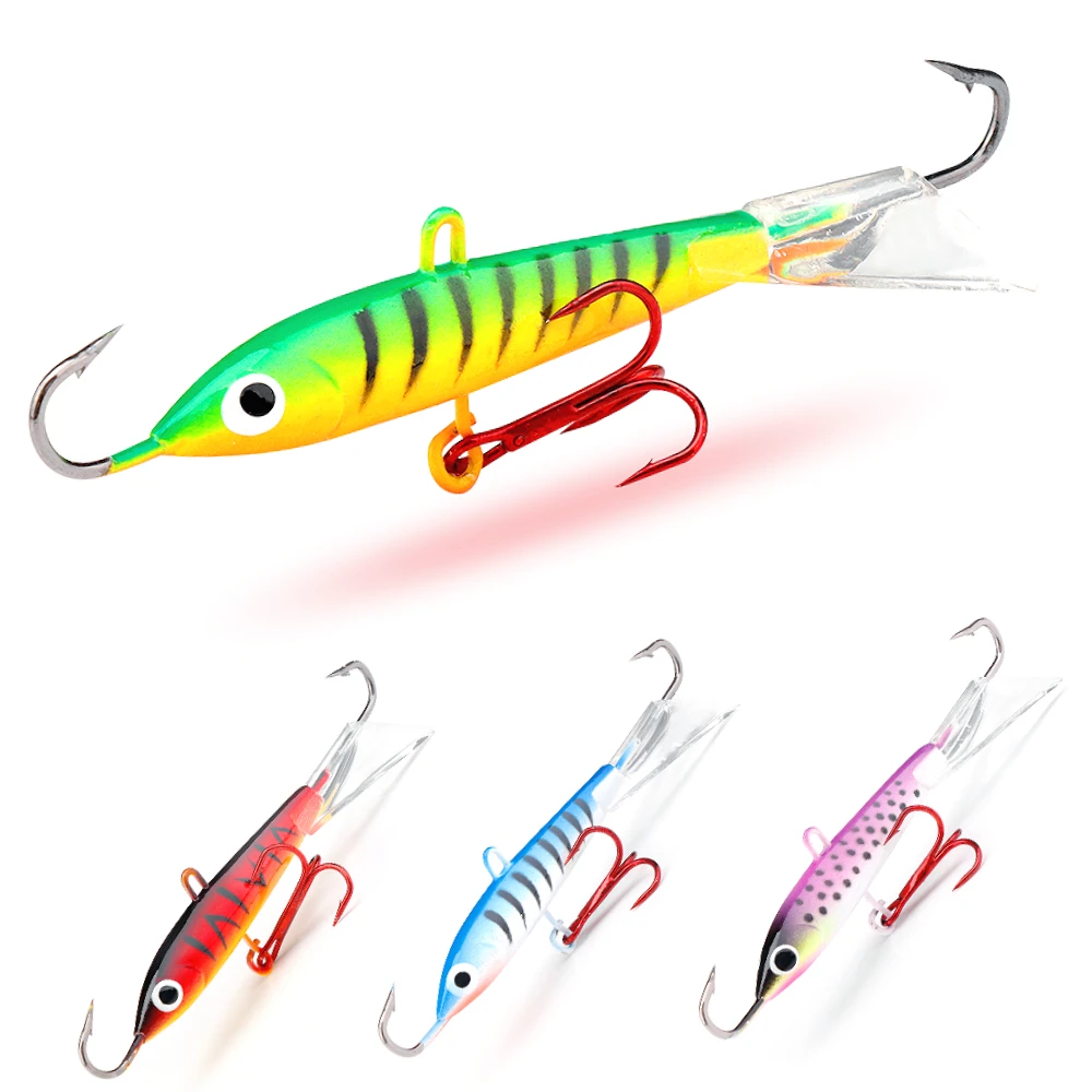 

1Pcs 82mm/18g Quality Winter Ice Jig Fishing Lure VIB Artificial Fake Bait Leurre Balancer For Fishing Carp Pike Perch Tackle