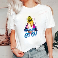 Retro Celine Dion Printed T-shirt - Unisex Trendy Short-sleeved Shirt Suitable for Both Men and Women - Large Size T-shirt