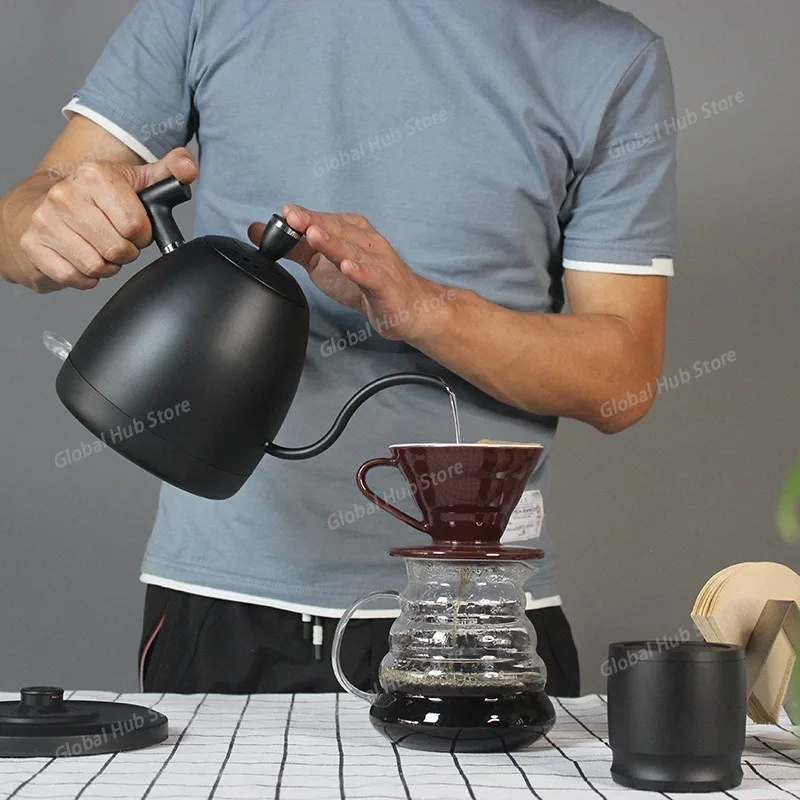 

Электрический чайник на 1000 мл, кофейник для ручного заваривания, 1350 Вт, тонкий кувшин с мелкими горловинами, чайник из нержавеющей стали 304, 220 В