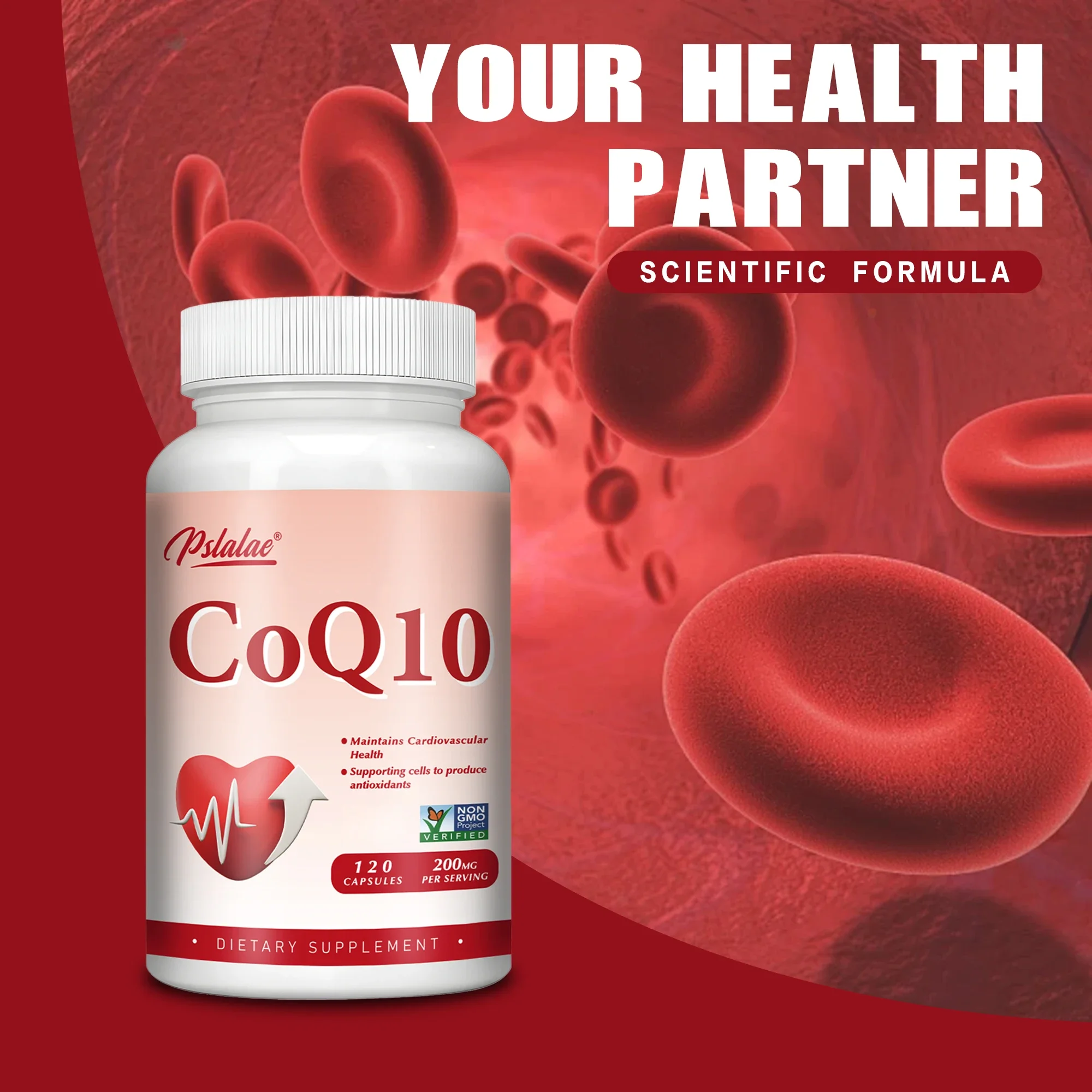 

CoQ10 200mg - Antioxidant, Balance Blood Pressure, Promote Blood Circulation, Supports Heart and Cardiovascular Health