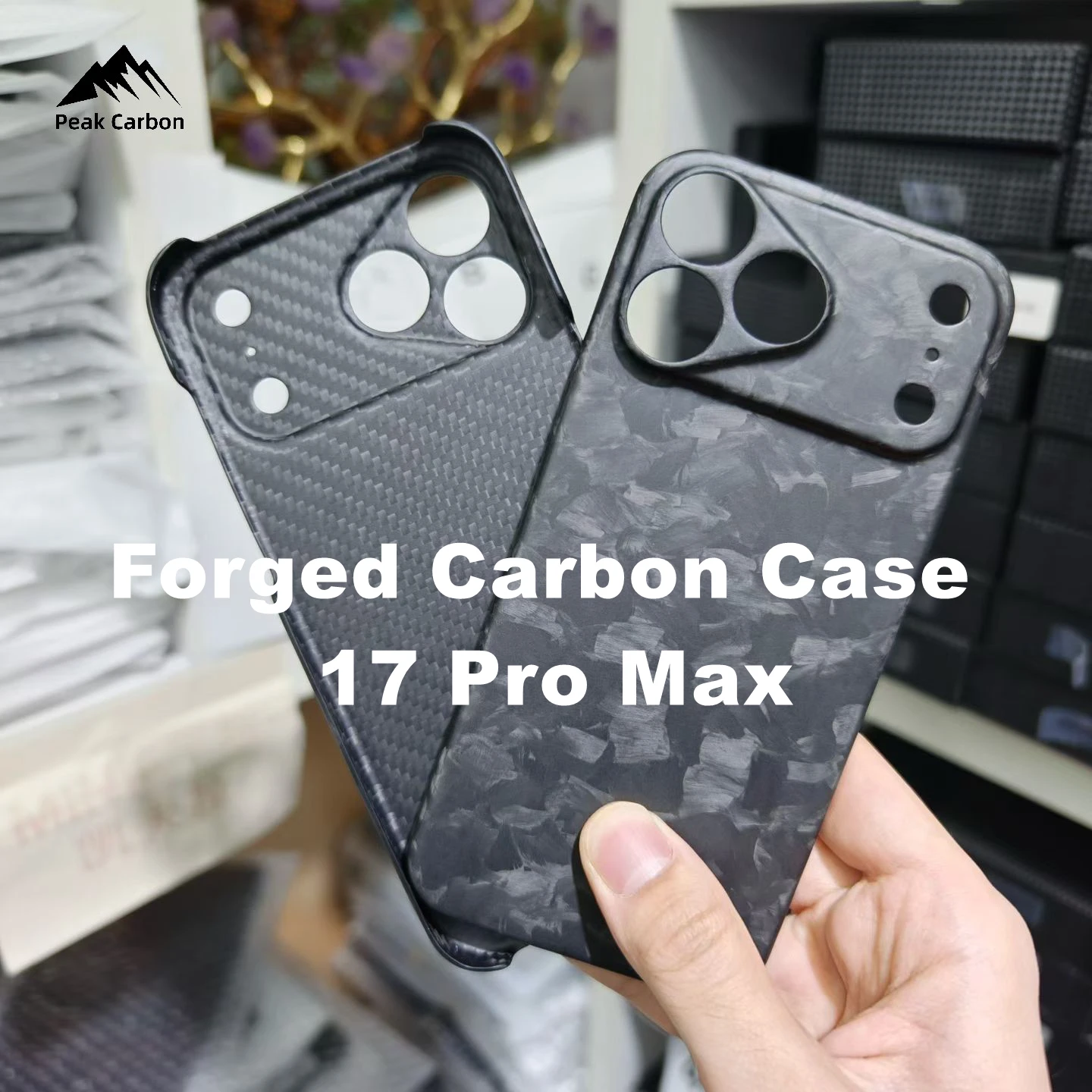 

For iPhone 17 Pro Max /17Pro Genuine Forged Carbon Fiber Case Premium Real Carbon Fiber Proective Lightweight Hard Phone Cover